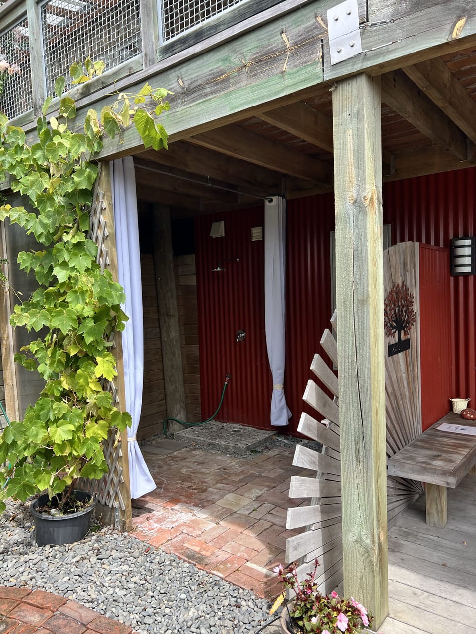 Outside Shower and composting Toilet