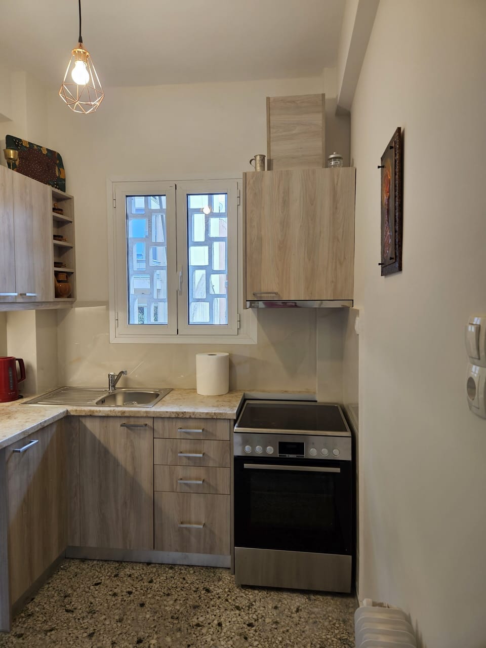 Apartment | Private kitchen | Fridge, microwave, oven, stovetop