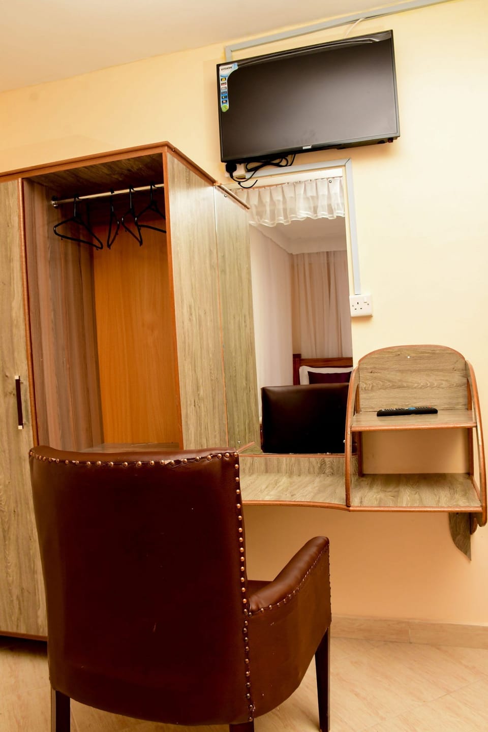 Desk, laptop workspace, soundproofing, iron/ironing board (on request)