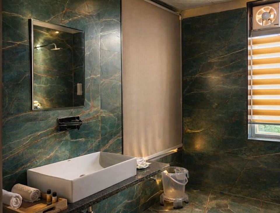 Deluxe Double Room | Bathroom | Shower, hair dryer, towels, toilet paper