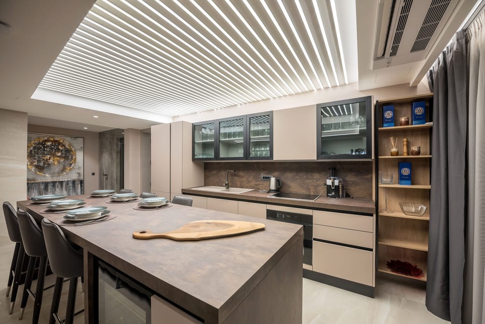 Exclusive Villa, 4 Bedrooms, Pool Access, City View | Private kitchen | Full-size fridge, oven, stovetop, dishwasher