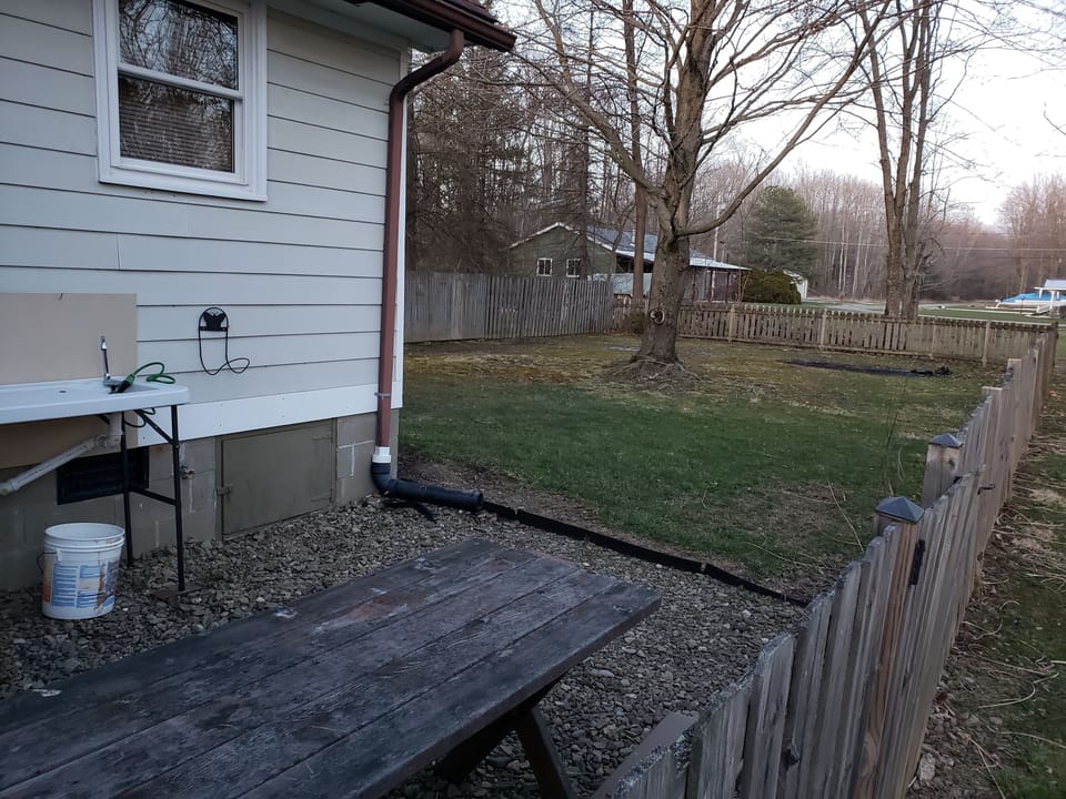 picnic table and fish cleaning station