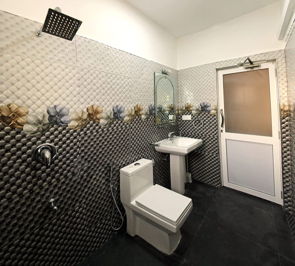 Shower, rainfall showerhead, hair dryer, bidet