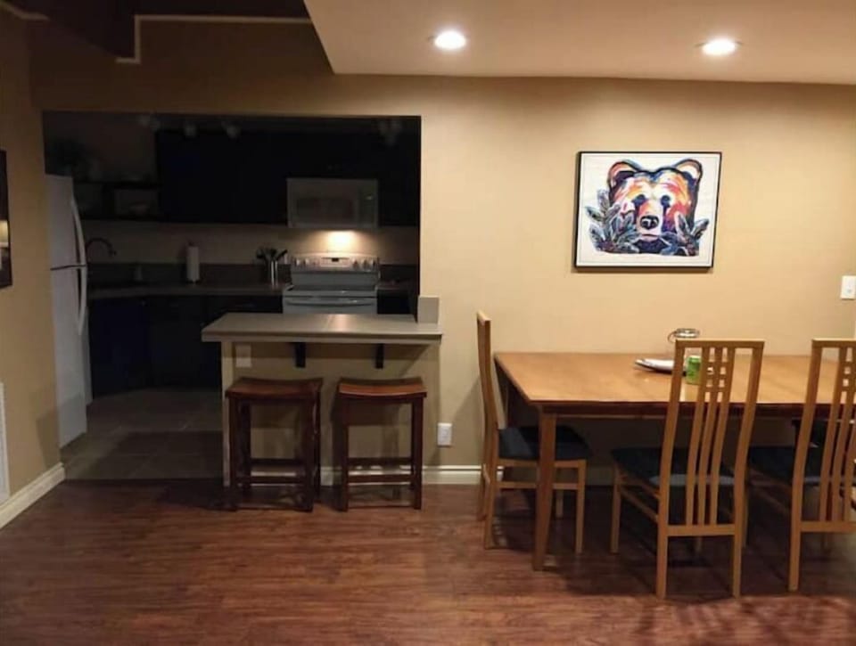Kitchen and dining area from front door