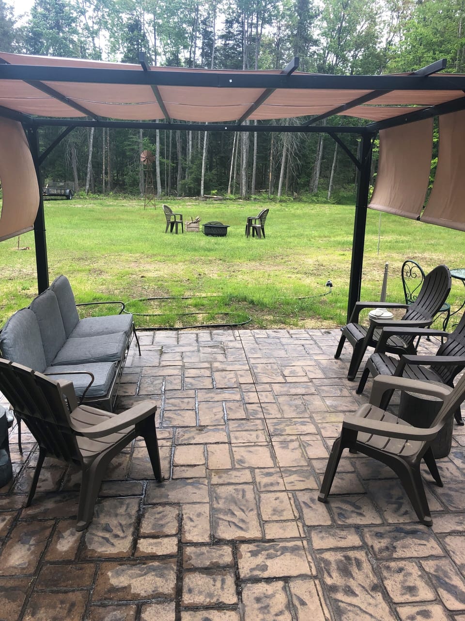 Back yard. 12 acres to roam. There are animals out there. 