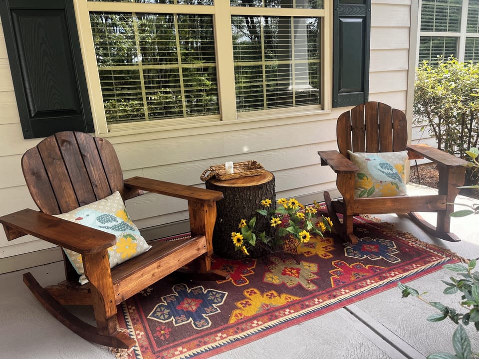 Front porch rockers. Perfect for that morning cup of coffee.