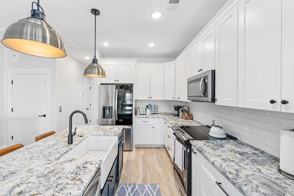 Fully stocked kitchen