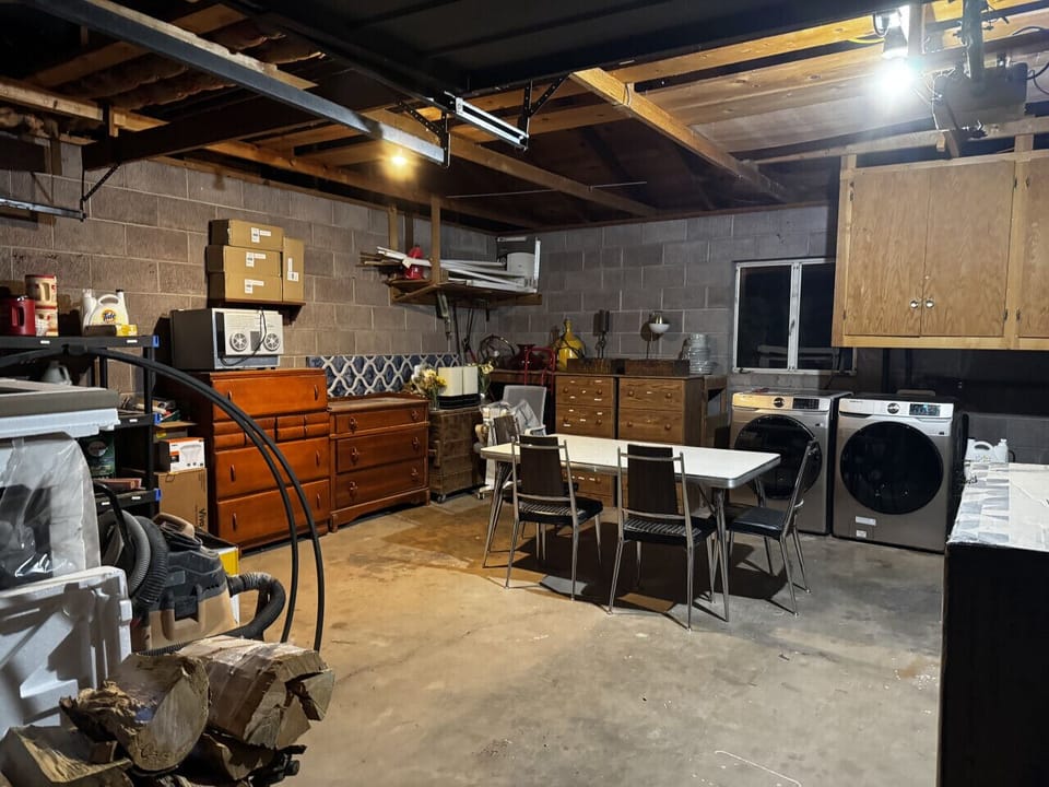 Shared laundry in the garage