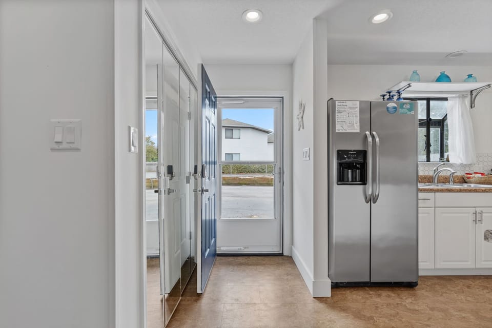 Easy access from parking to kitchen for unloading groceries