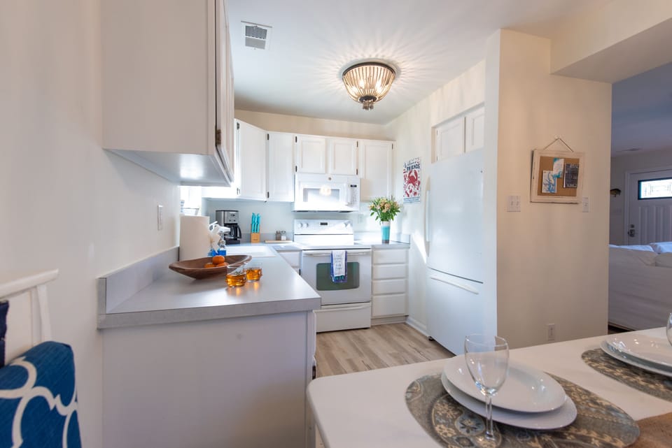 Fully stocked kitchen