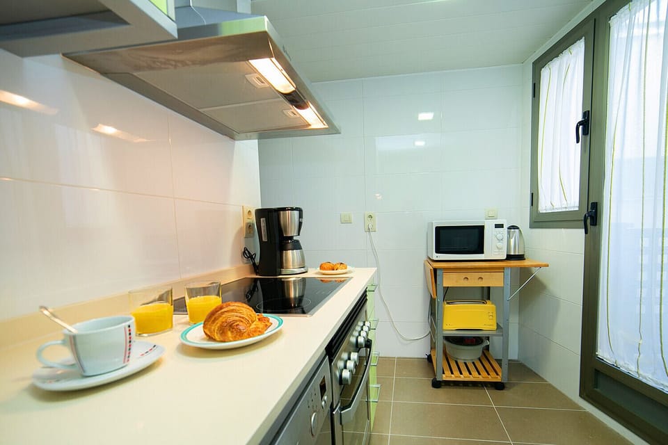 Kitchen in Borumbot 4 Building with Sea Views