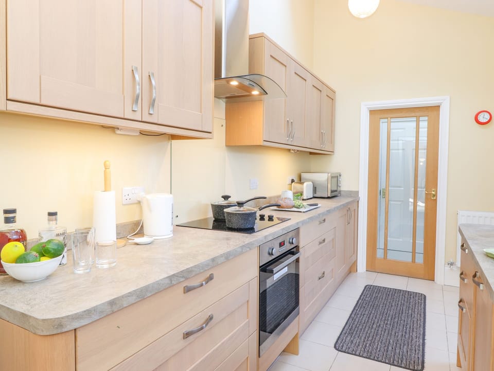 Fridge, dishwasher, electric kettle, toaster