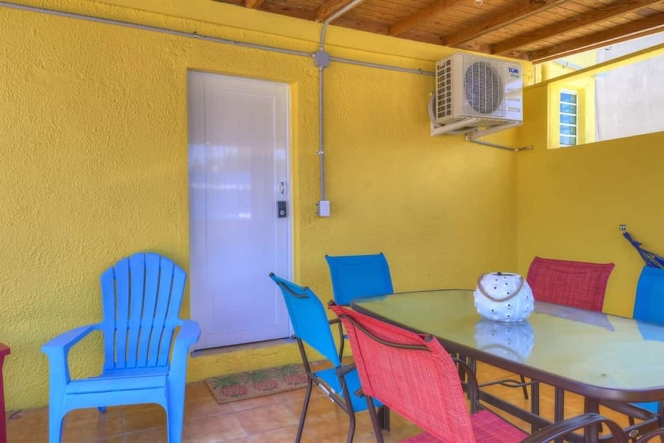 Entry via the patio.