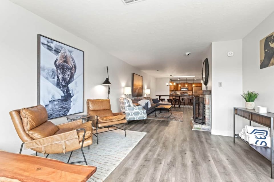 Great room with fireplace