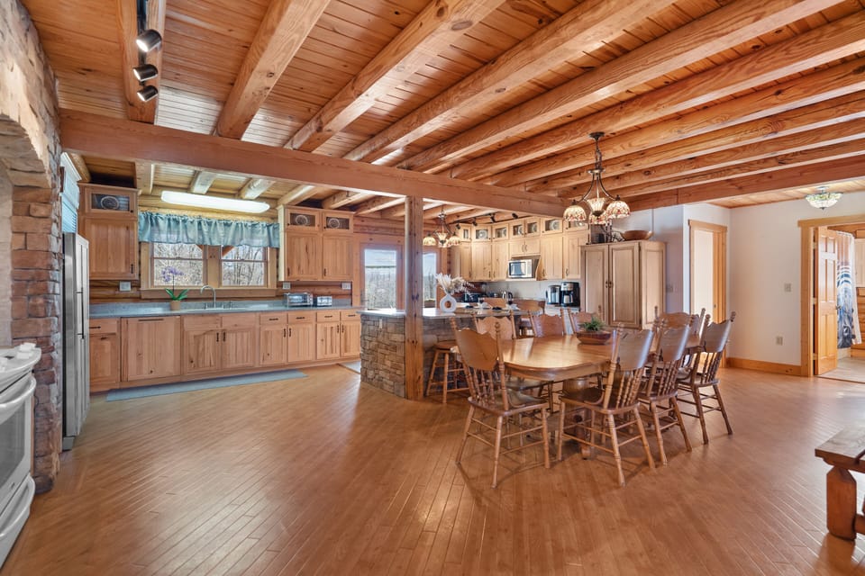 Dining area and kitchen