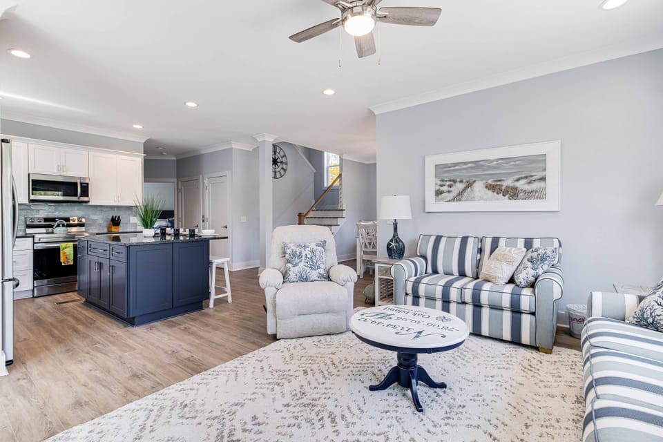 Open Concept Living/Kitchen & Dining areas allow everyone to be together while engaged in their own activities.