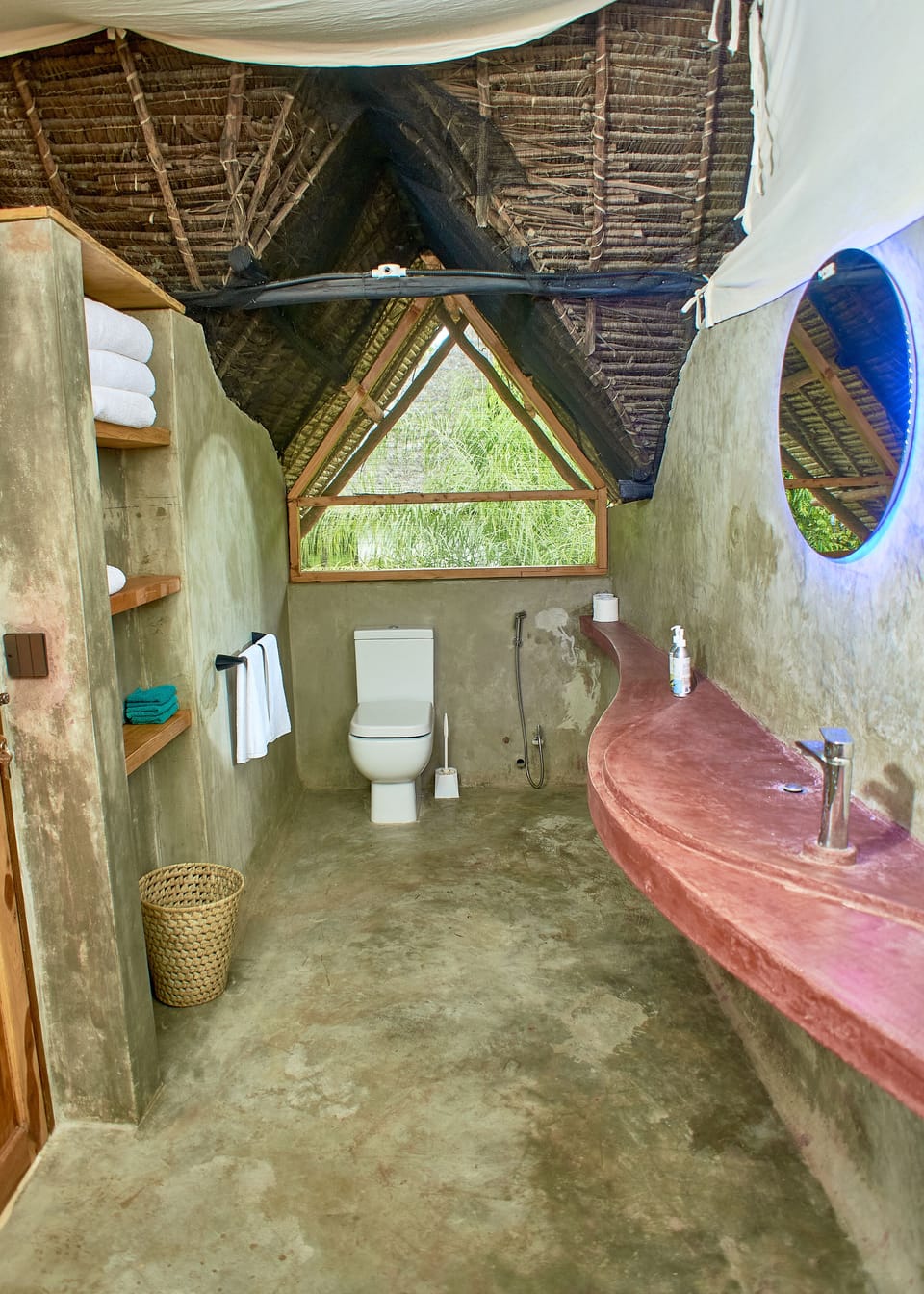 Family Room | Bathroom | Shower, rainfall showerhead, designer toiletries, hair dryer