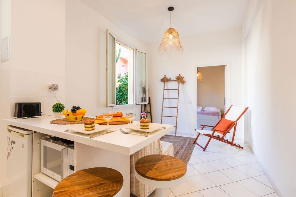 The dining area