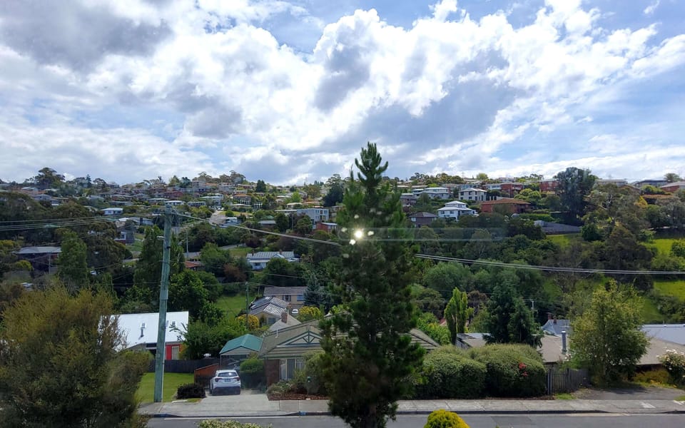 View from Bedroom and from Kitchen