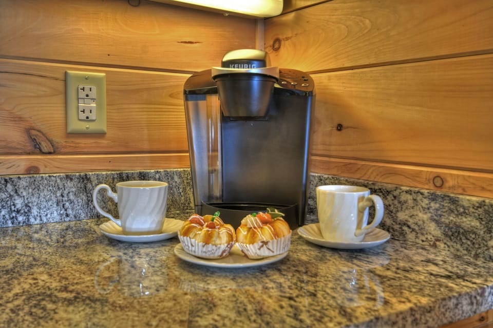 A Keurig, where you can brew up a your first cup of coffee each morning to start your day with a bang!
