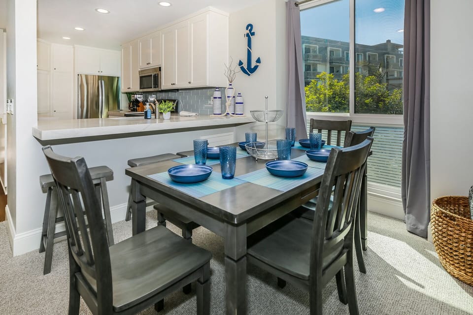 Large dining table with room for everyone