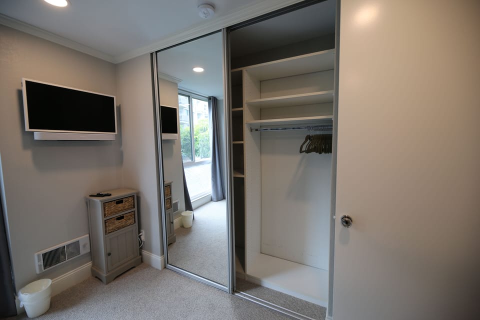 Large built-in closet.