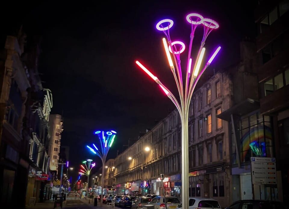 Sauchiehall Street by night.