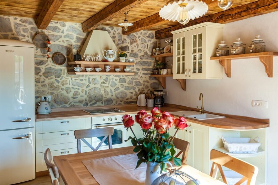 kitchen and dining area