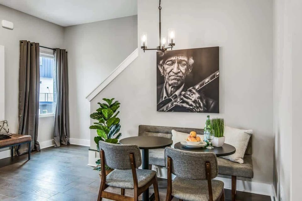 Perfect spot for breakfast, lunch, or dinner at the four-seat table.