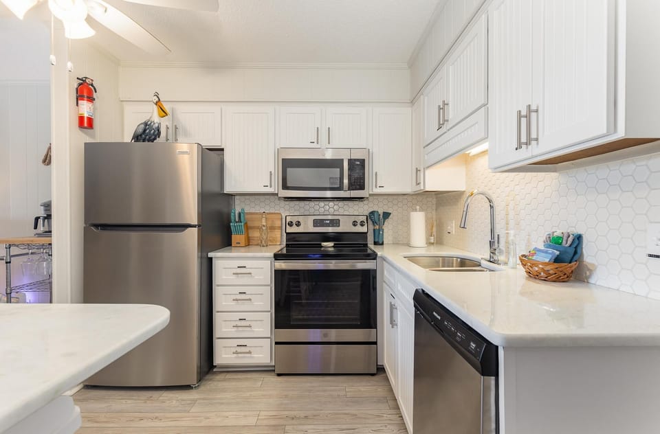 Updated and stocked kitchen