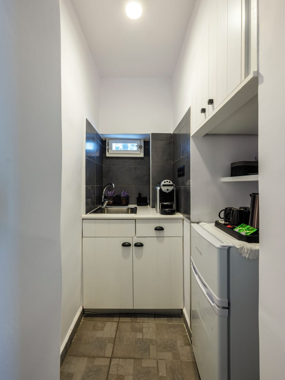Apartment with View and Balcony | Private kitchenette | Espresso maker, coffee/tea maker, electric kettle