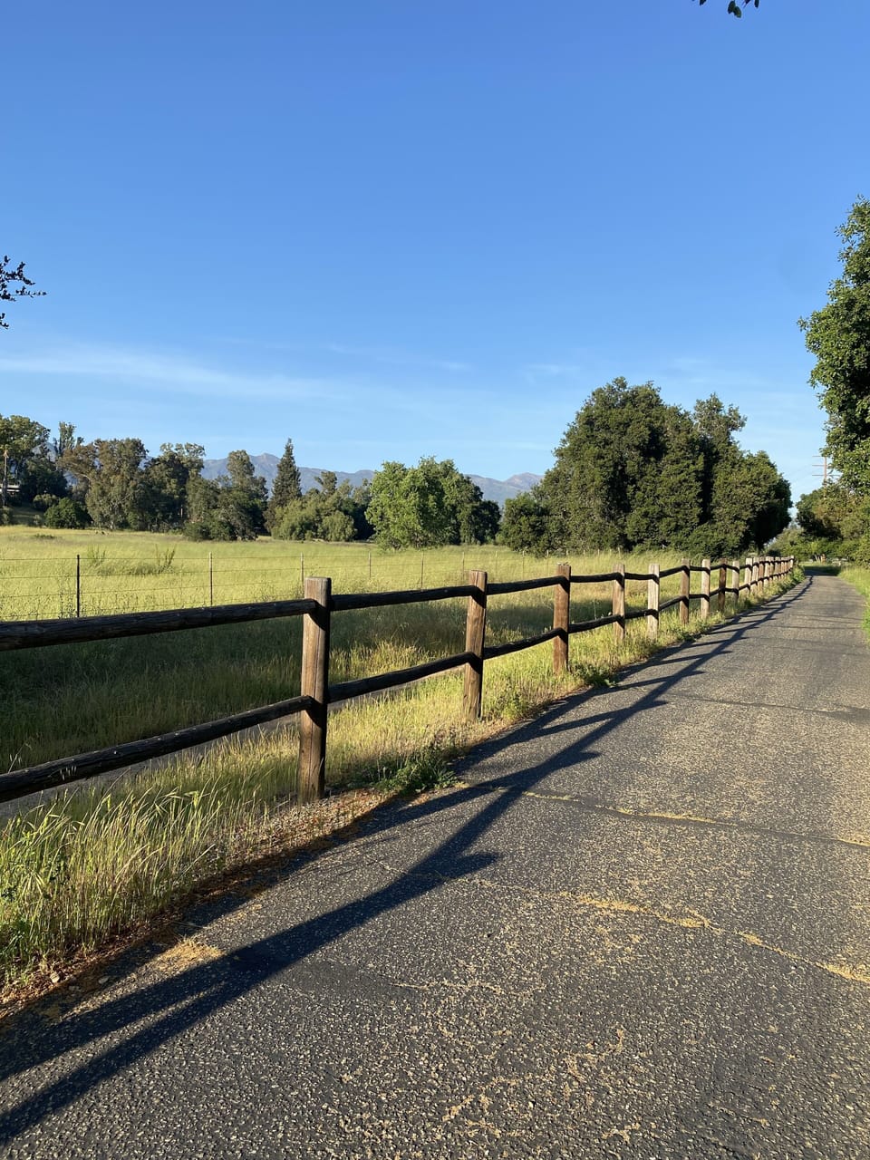 Bike path from Ventura through downtown Ojai, just a block away