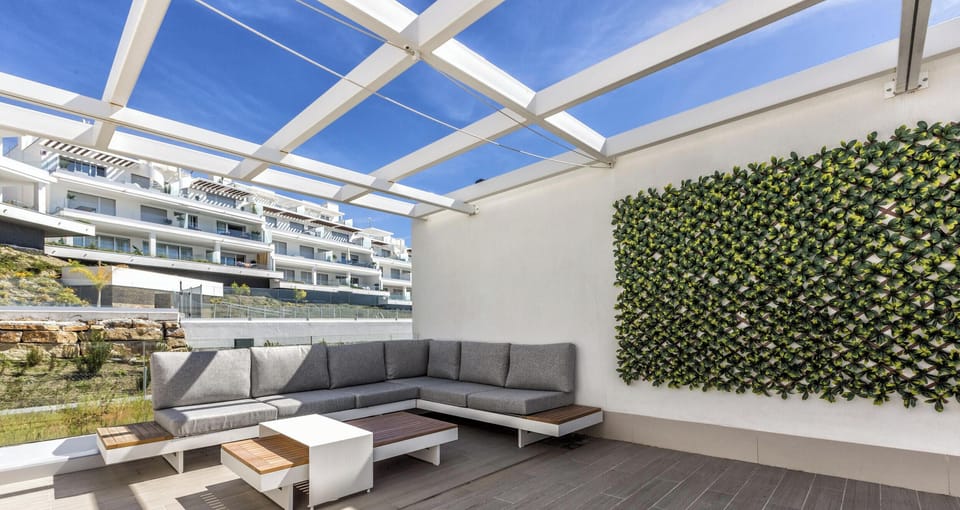 Terrace with lounge set, Sonrisa, Townhouse in Estepona