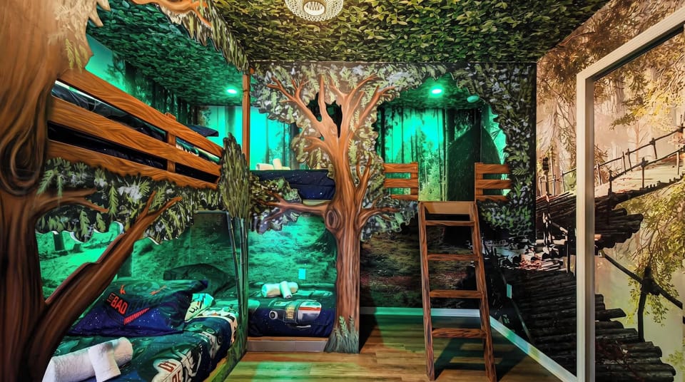Special forest theme bedroom for kids.