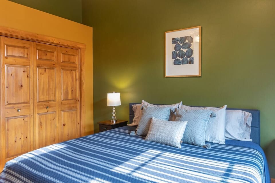 Comfortable bedding and storage for all your things during your stay.