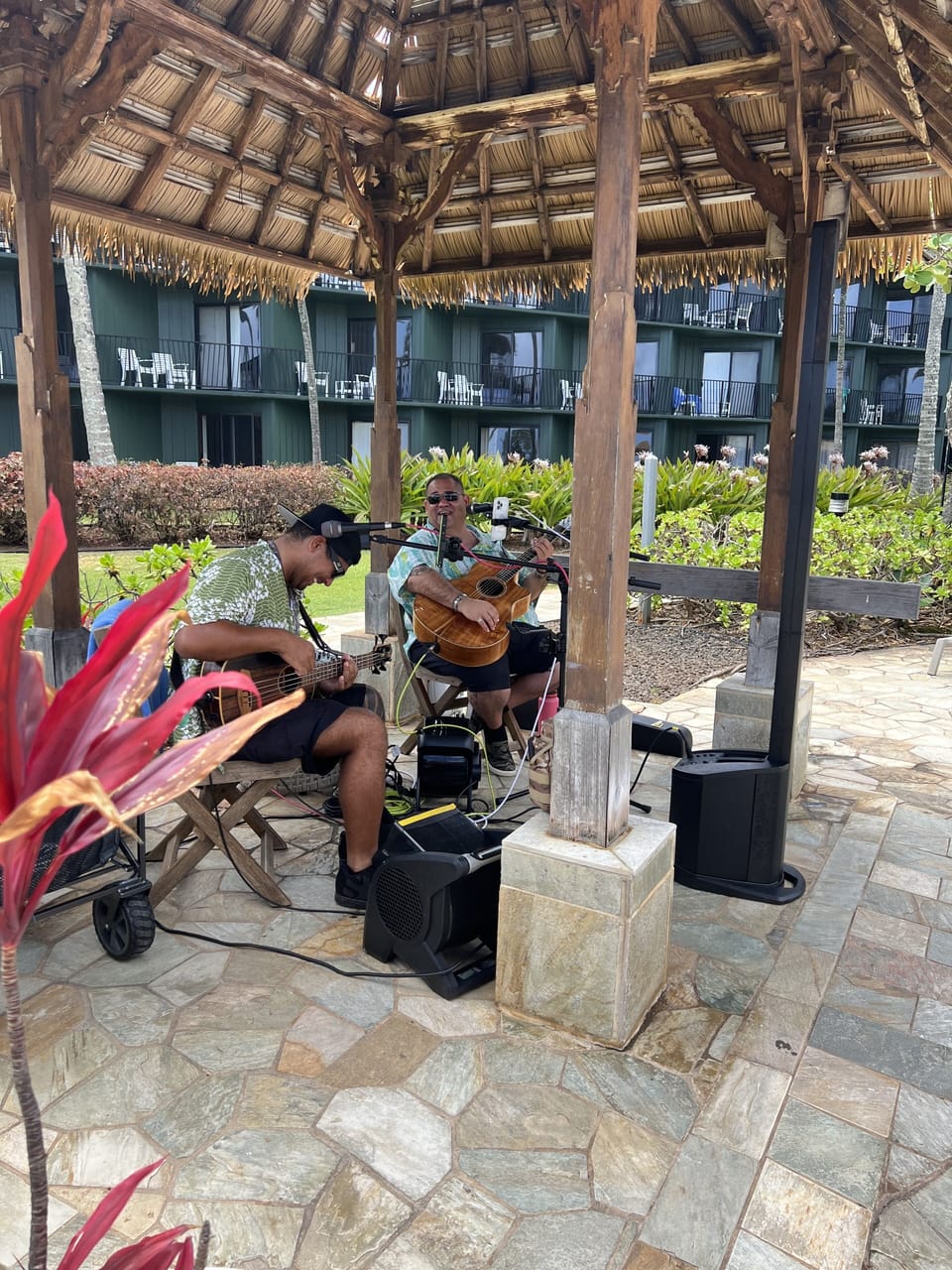 Live music poolside