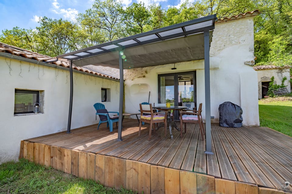 Covered decked area