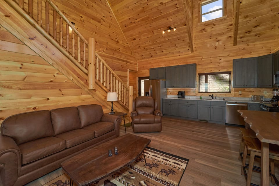 View of living room and kitchen - View of living room and kitchen