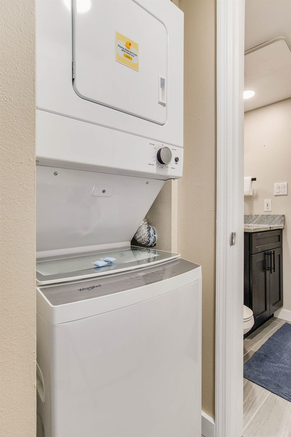In unit wash and dryer