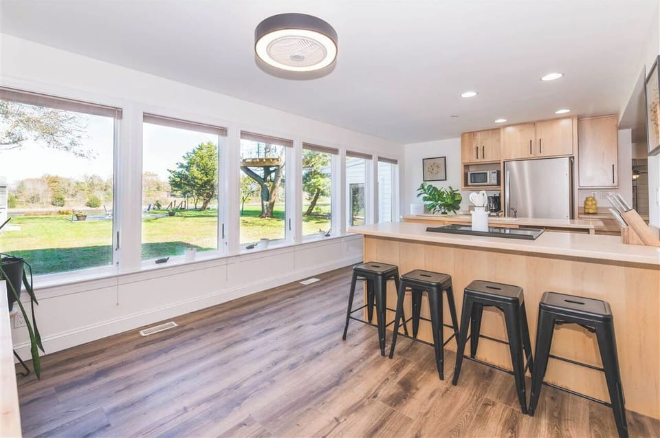 Fully equipped kitchen with water views