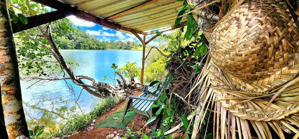 Seating area by the lake