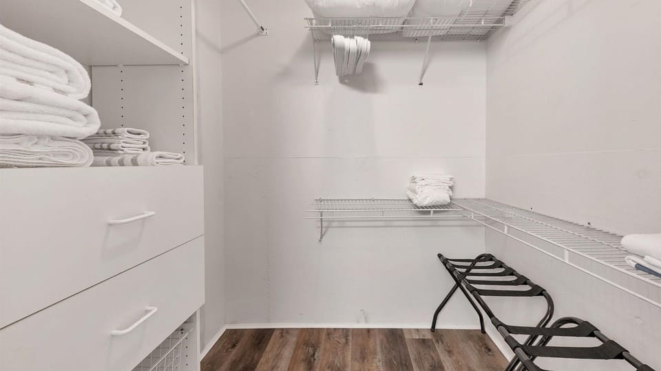 Large walk-in closet off the bathroom
