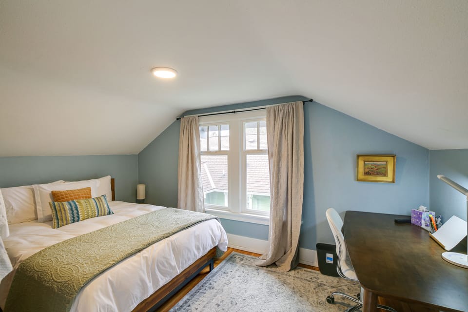 Bedroom 2 | 2nd Floor | Queen Bed | Desk Workspace