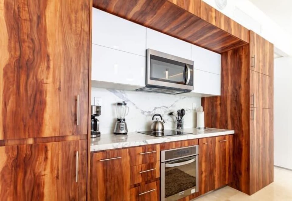 Fully Stocked Kitchen with beautiful Parota wood