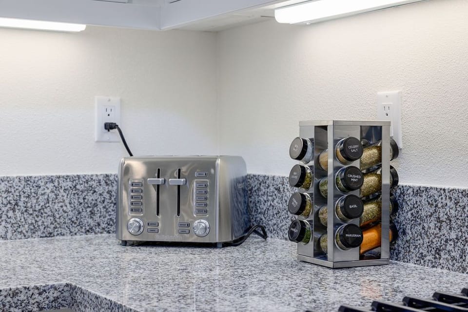 Toaster and Spice rack