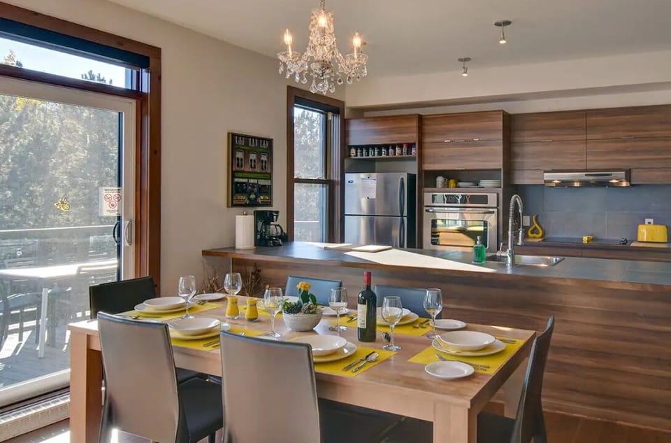 Dining room and kitchen