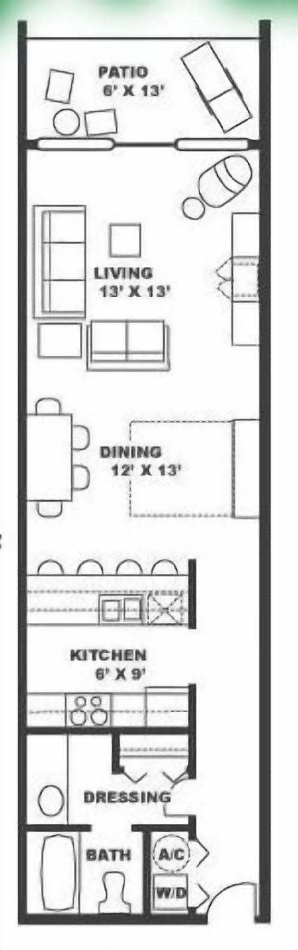 Please see our photos and descriptions for actual furnishings and placement.