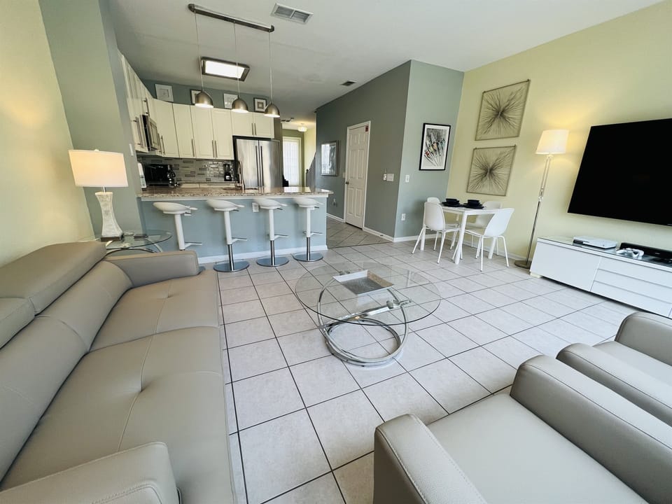 Living room and kitchen