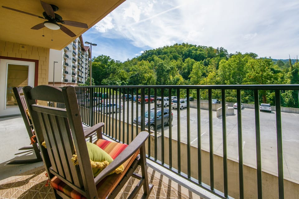 Relax on the private balcony! Views vary.
