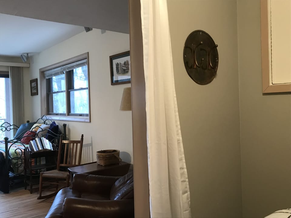 View from inside the sleeping alcove